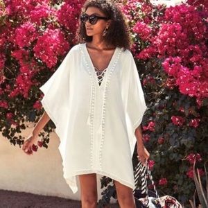 NEW Bindya white lace beach cover-up